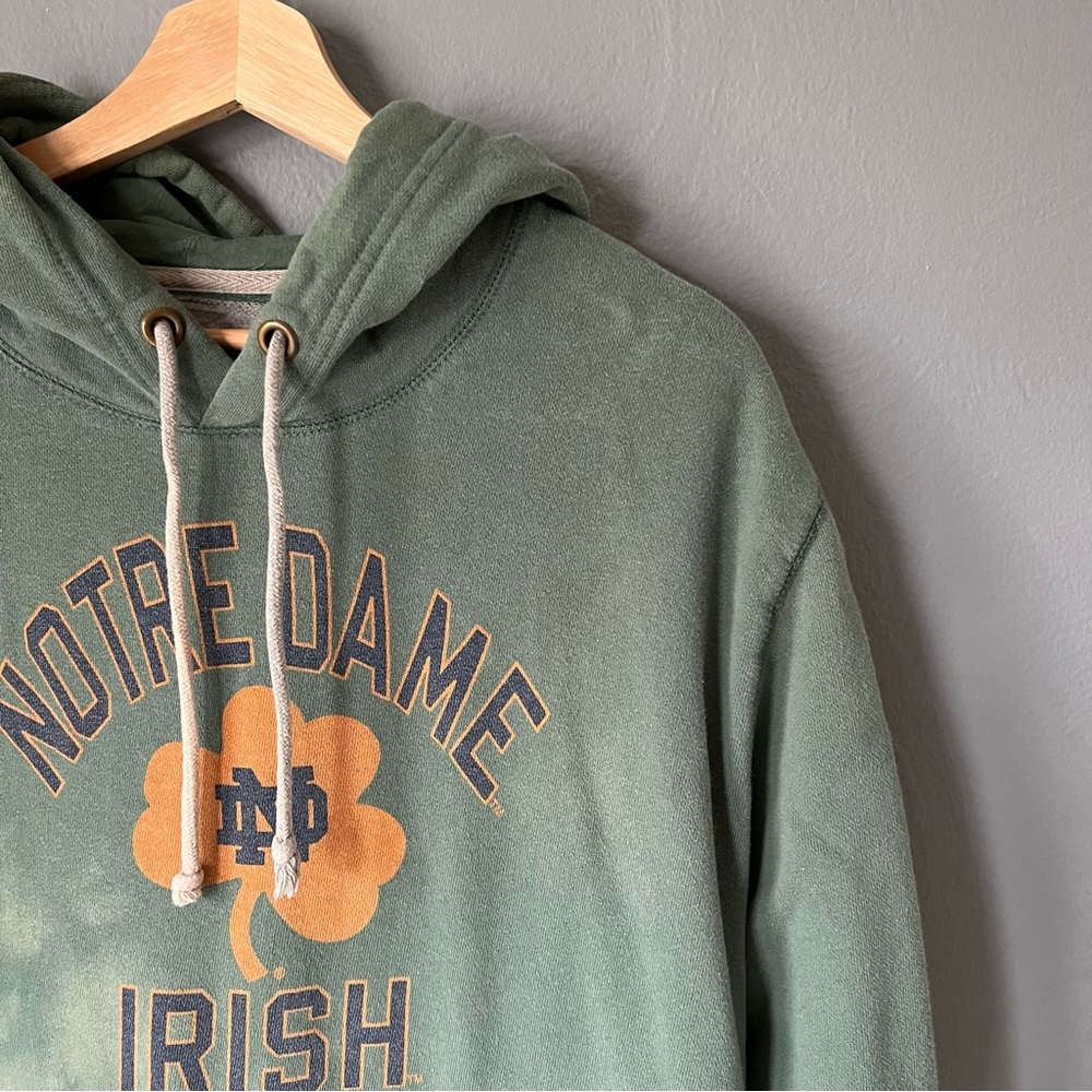 Norte Dame Acid Wash Hoodie Sz L